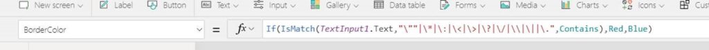 Regex with Canvas Apps in  PowerApps